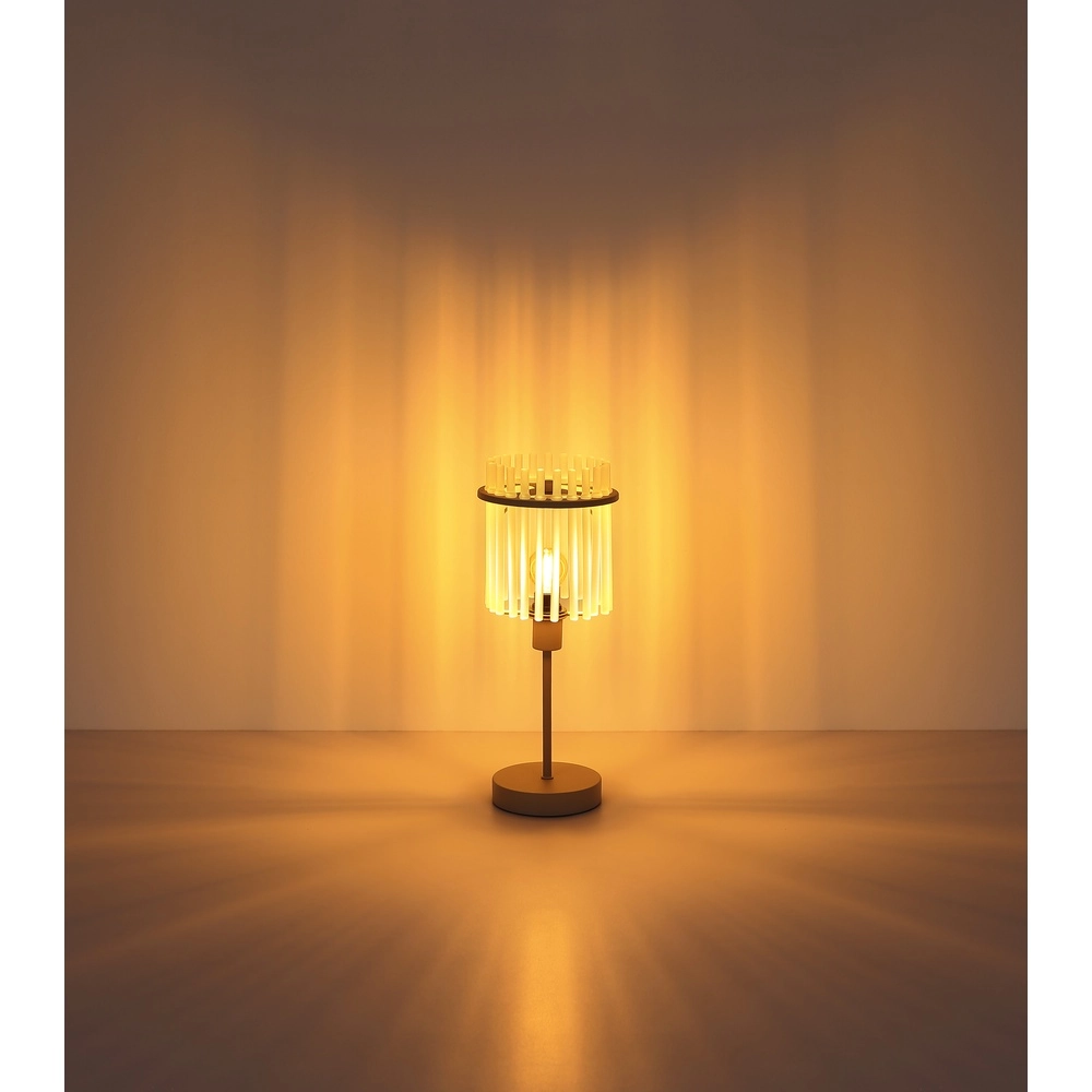 Table lamp Gorley sand brown with glass Globo 9007371569700