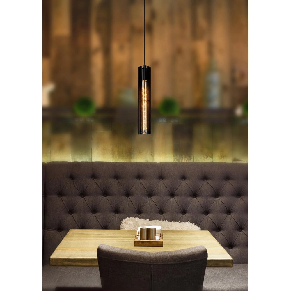 Design pendant lamp Lionel Black Lucide 5411212730428