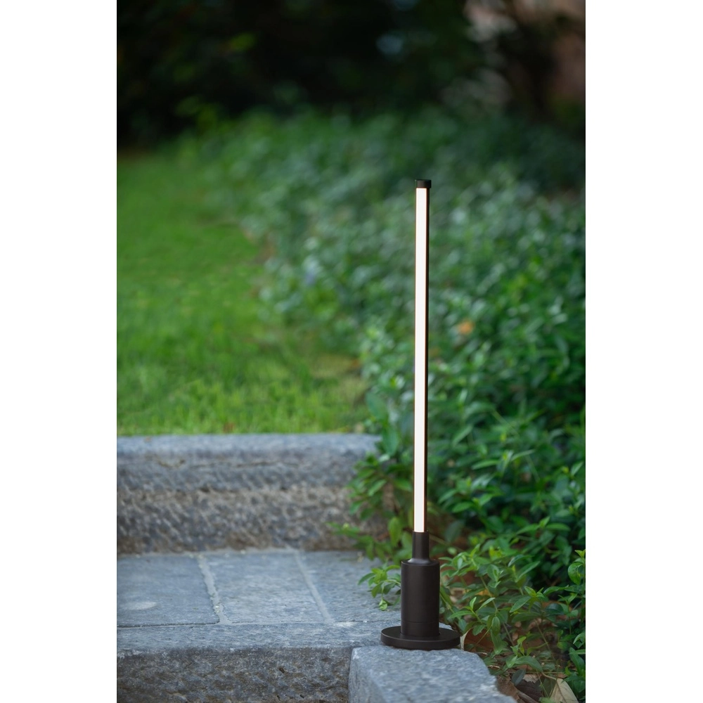 Sleek garden lamp Lornex IP54 black 58cm Lucide 5411212290519