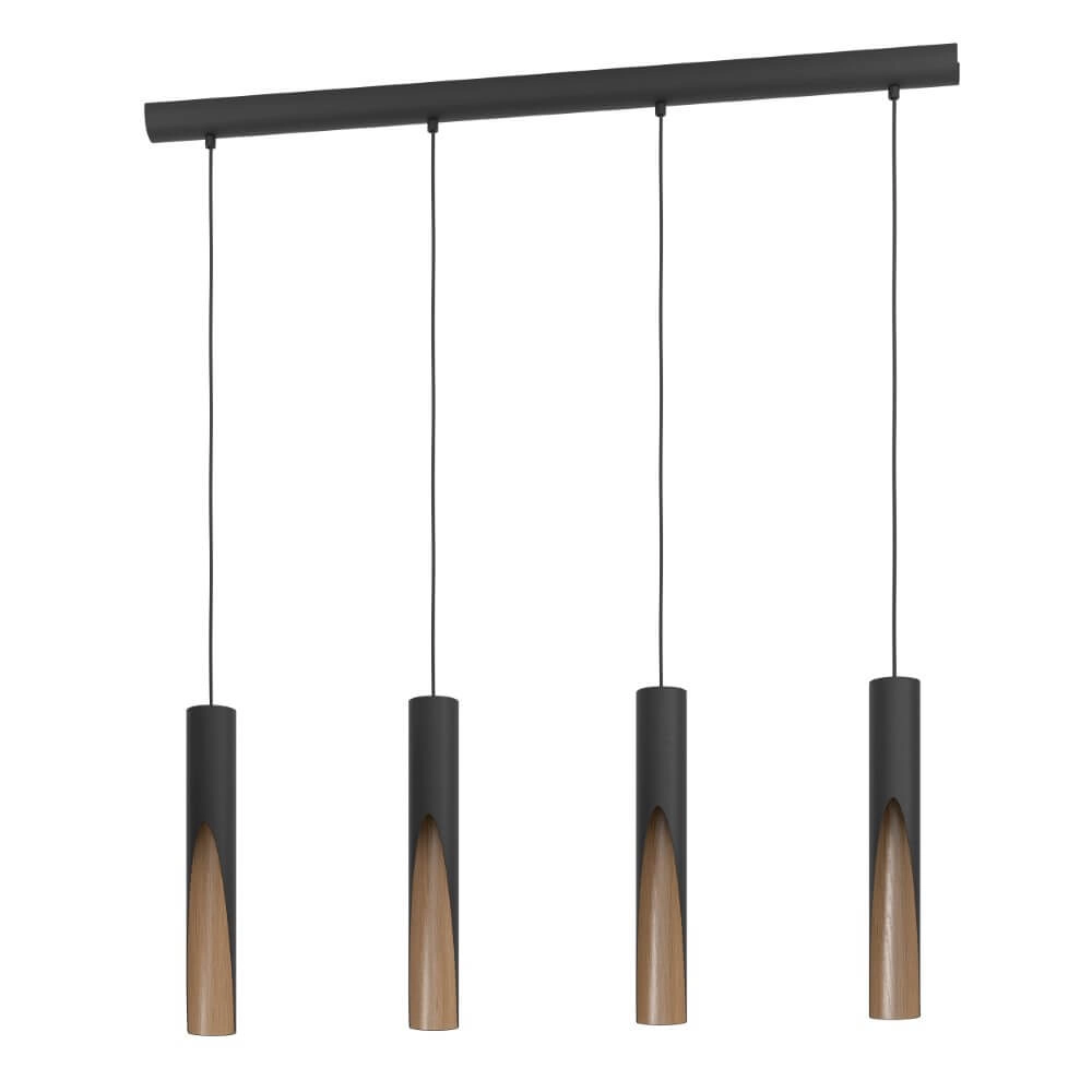 Cylinder pendant lamp Barbotto 4-light