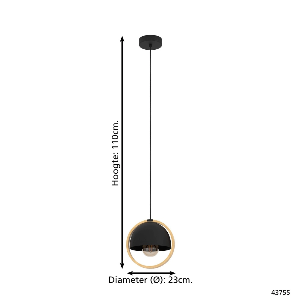 Scandinavian pendant lamp Callow 1x E27 - Ø 23cm Eglo 9002759437558