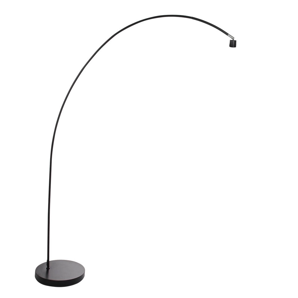 Arc lamp solva black with rattan shade Ø 60cm Steinhauer 8712746182590