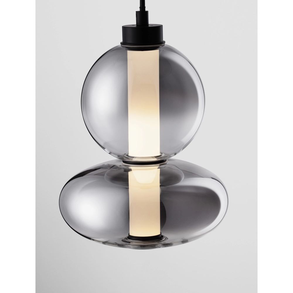 Pendant lamp Bally smoke glass 27.5cm Lyora 5212017449153