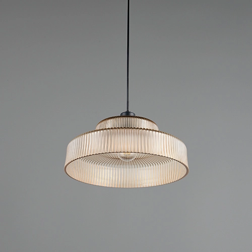 Classic pendant lamp Abella Amber glass Trio 4017807682021