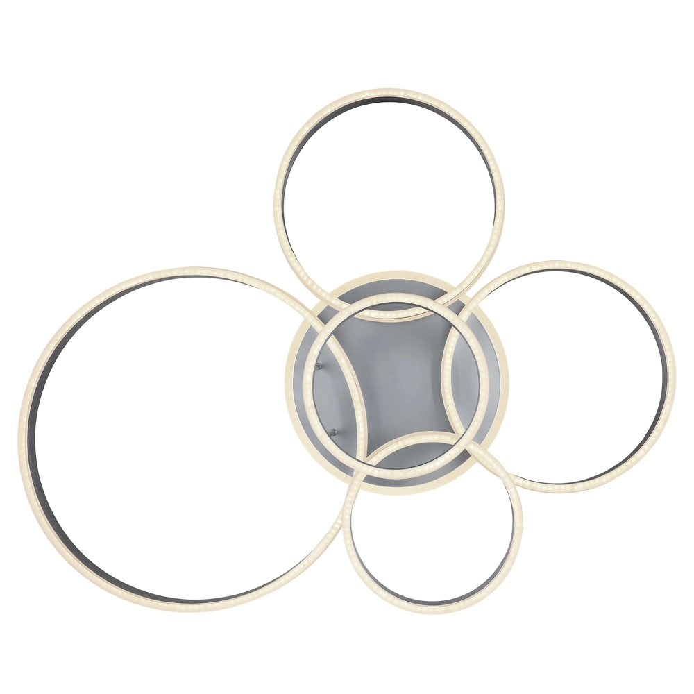 Ceiling lamp Rubio grey 5 rings Globo 9007371422913