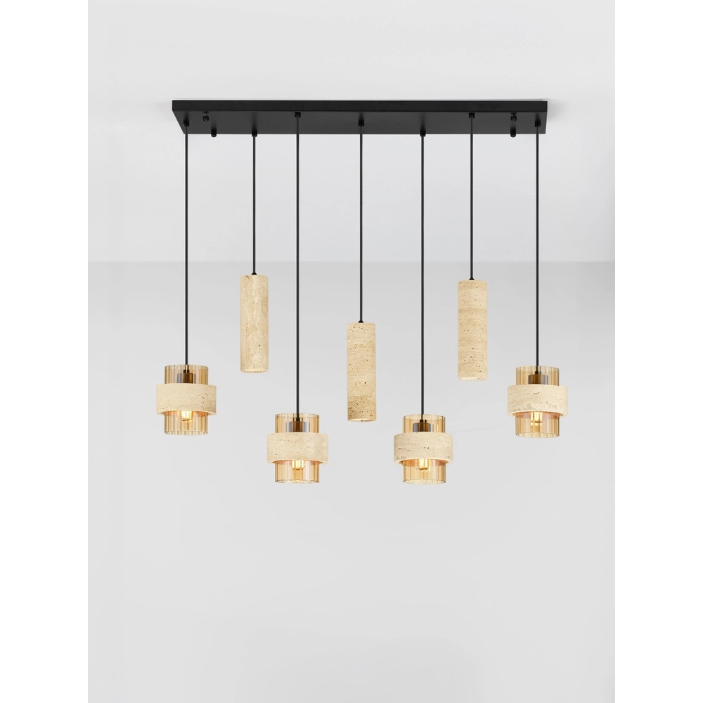 7-light pendant lamp Melony Modern sand brown Lyora 5212063501263