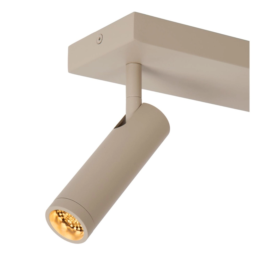 Sleek ceiling lamp Grado 2-light sand brown Lucide 5411212221728