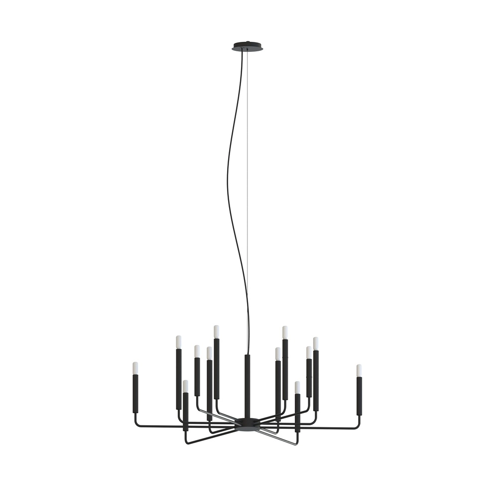 Modern chandelier Orto black Ø 103cm
