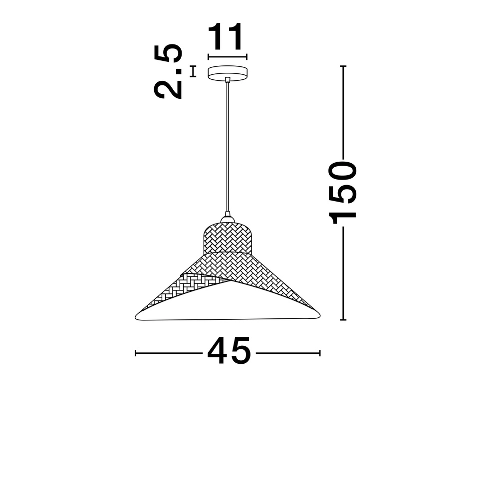 Rattan pendant lamp Aura Ø 45cm Lyora 5212017455826