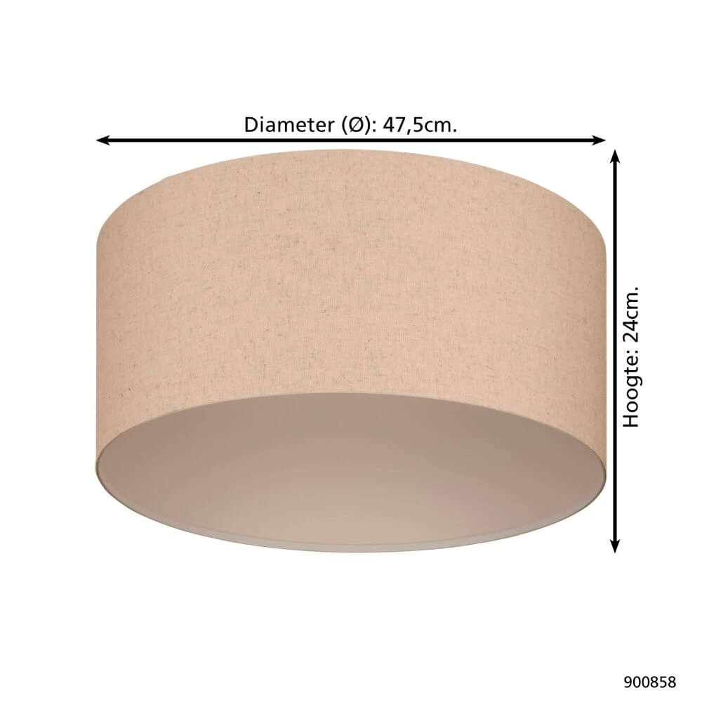 Japandi ceiling lamp Feniglia Ø 47.5cm Eglo 9008606274406