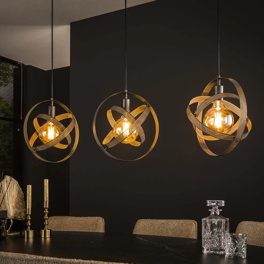 Black bulb pendant lamp Cosmos Ø 33cm - 3x E27