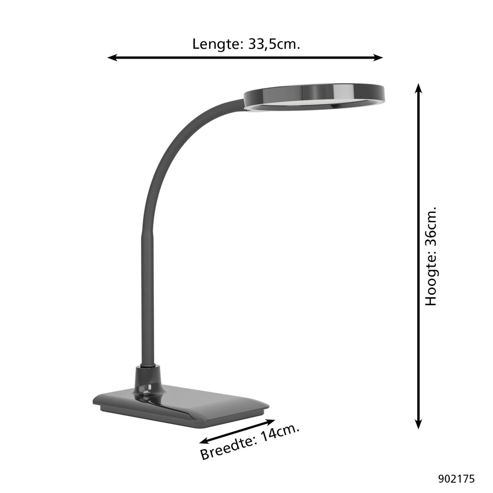 Desk lamp Lauro black Eglo 9008606357536