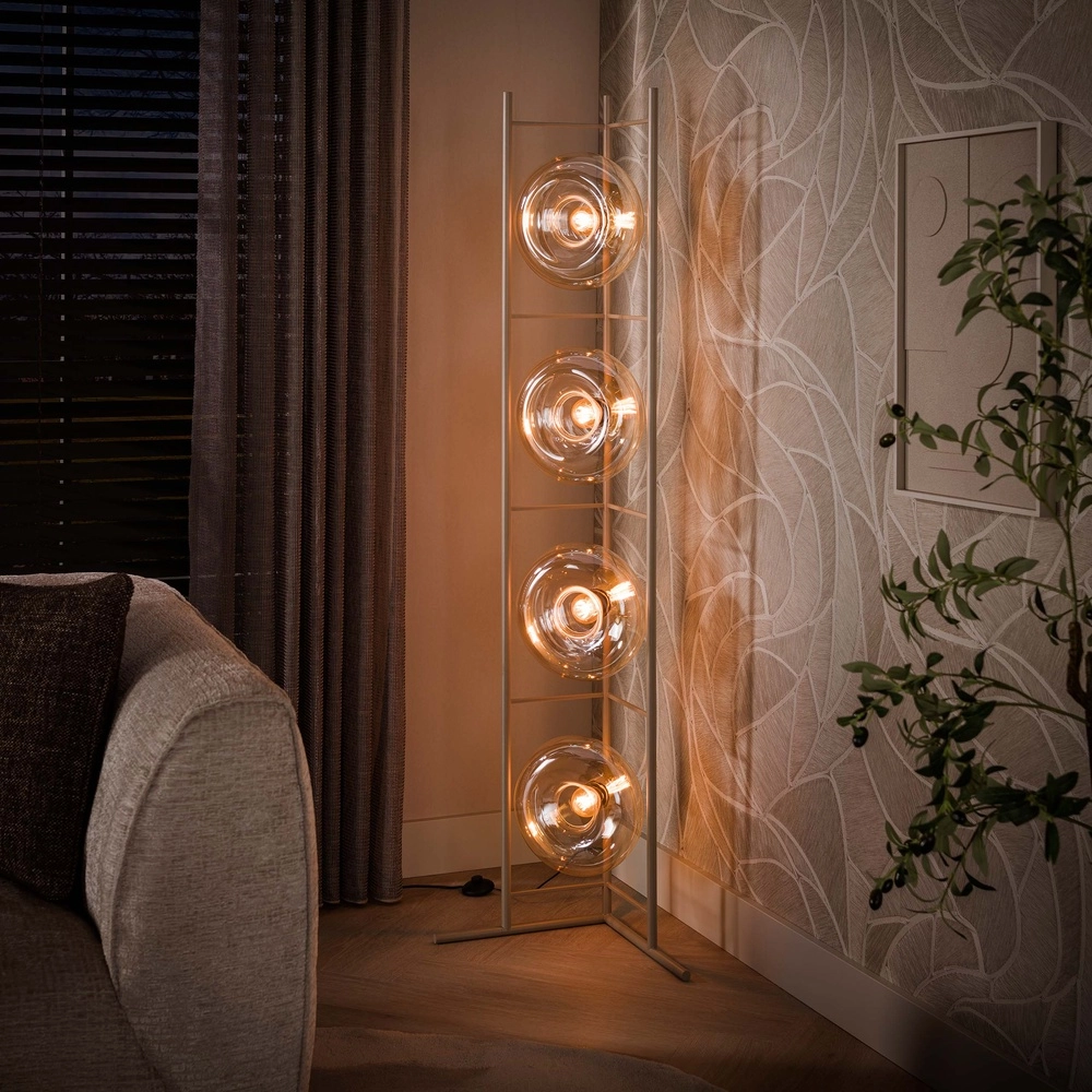 Moderne vloerlamp Soll zand bruin