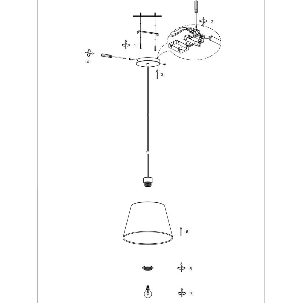 Pendant lamp Stresa 50 Steinhauer 8712746118179