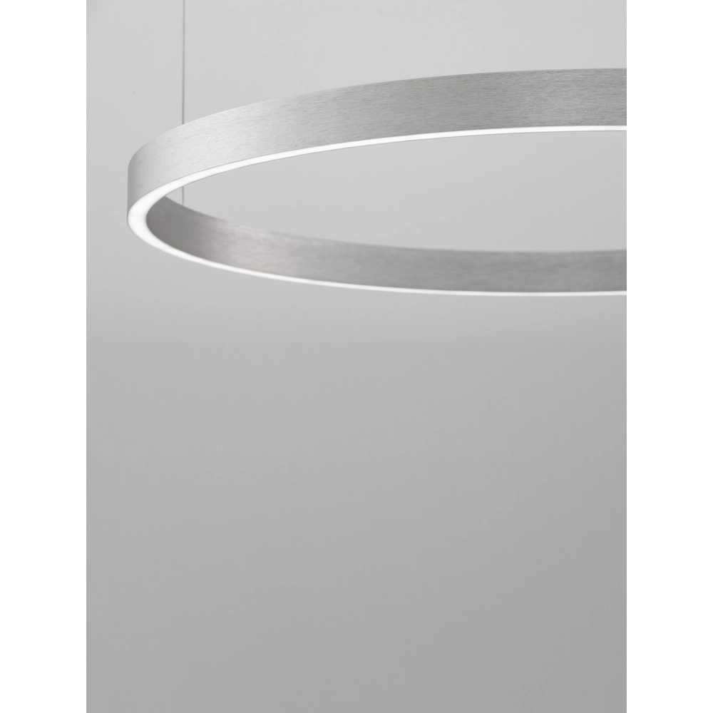 Design pendant lamp Elowen silver grey Ø 80cm Lyora 5212017439116