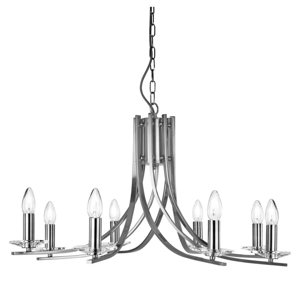 Chrome hanging lamp Ascona Ø 75cm