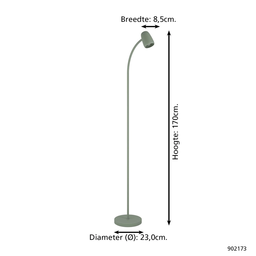 Floor lamp Carlo green Eglo 9008606360826