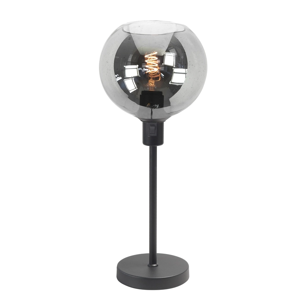 Table lamp Fantasy black with smoke glass