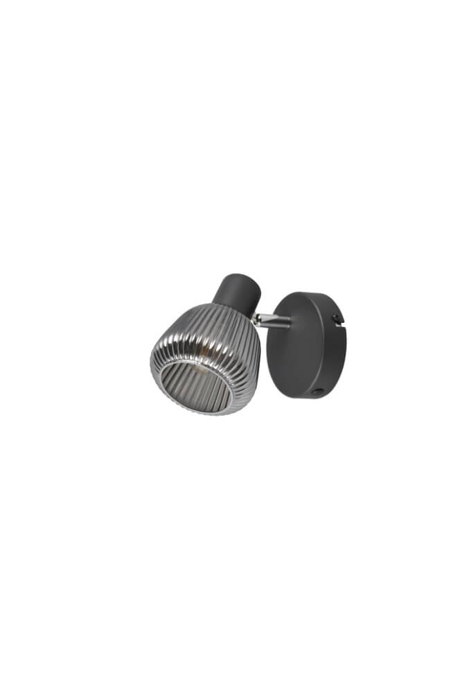 Wall light Tarifa with ribbed glass Trio 4017807615821