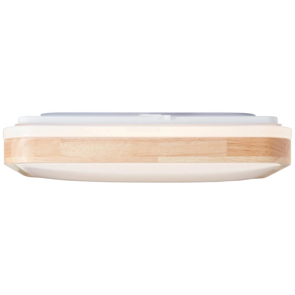 Ceiling light Tumeo 39 x 39cm white with wood Brilliant 4004353411311