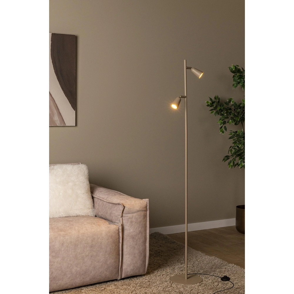 Design reading lamp Tiana taupe Lucide 5411212650474