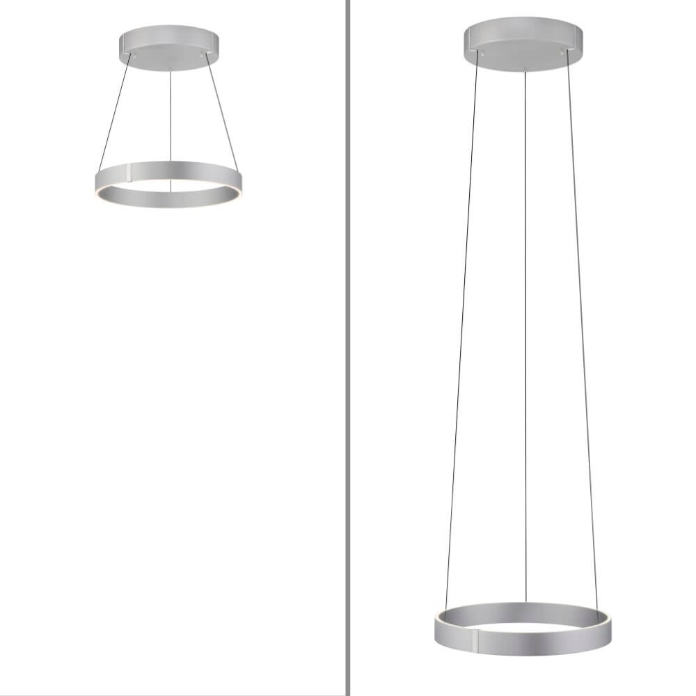 Round hanging lamp Pure E-Clipse aluminum Ø 50cm Paul Neuhaus 4012248372333