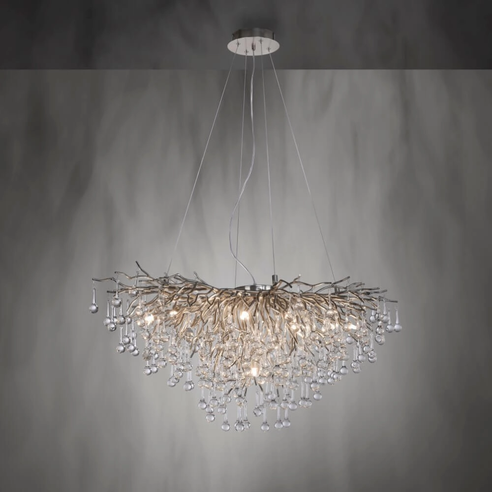 Unique chandelier Icicle metal Paul Neuhaus 4012248352137