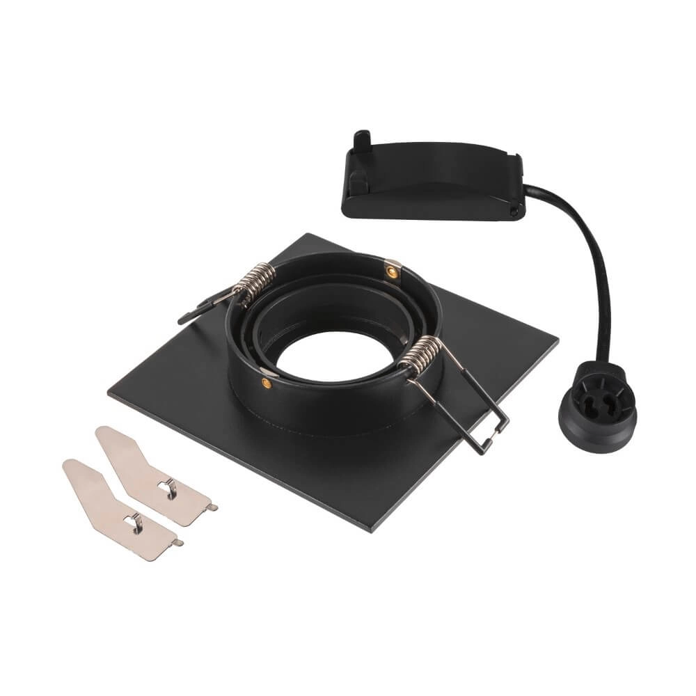 Recessed spotlight New Tria 75 XL square - black - GU10 SLV 4024163280532