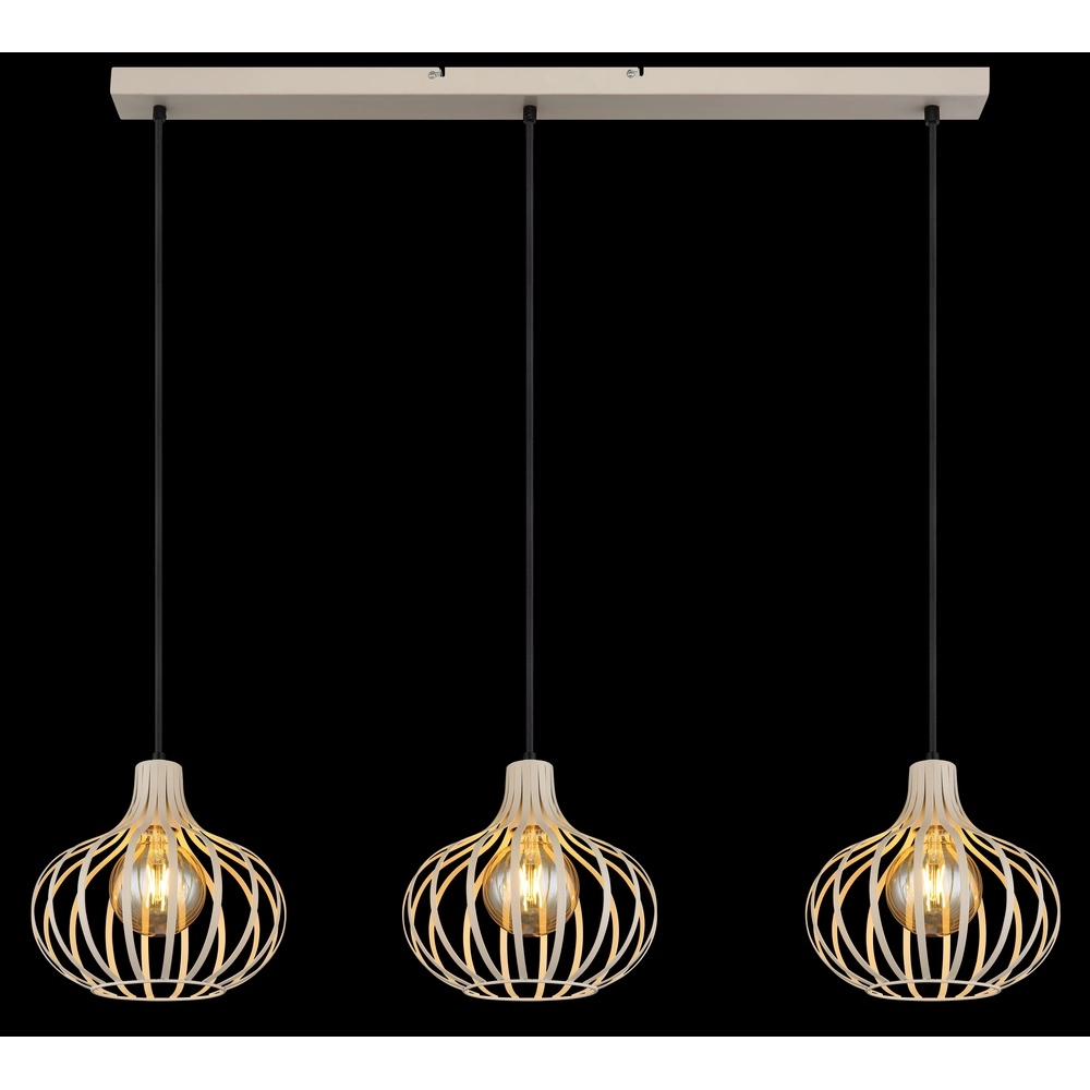 Design pendant lamp Mateo 3-light cream Globo 9007371519880