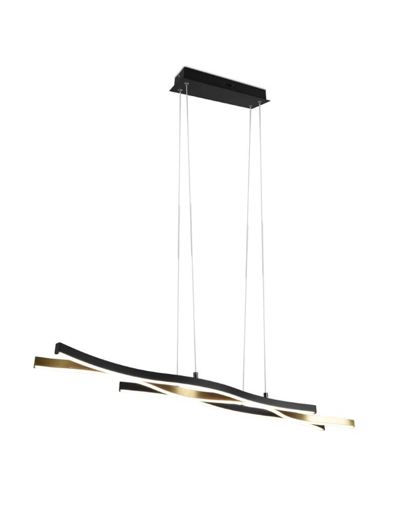 Hanging lamp Blaze black with gold