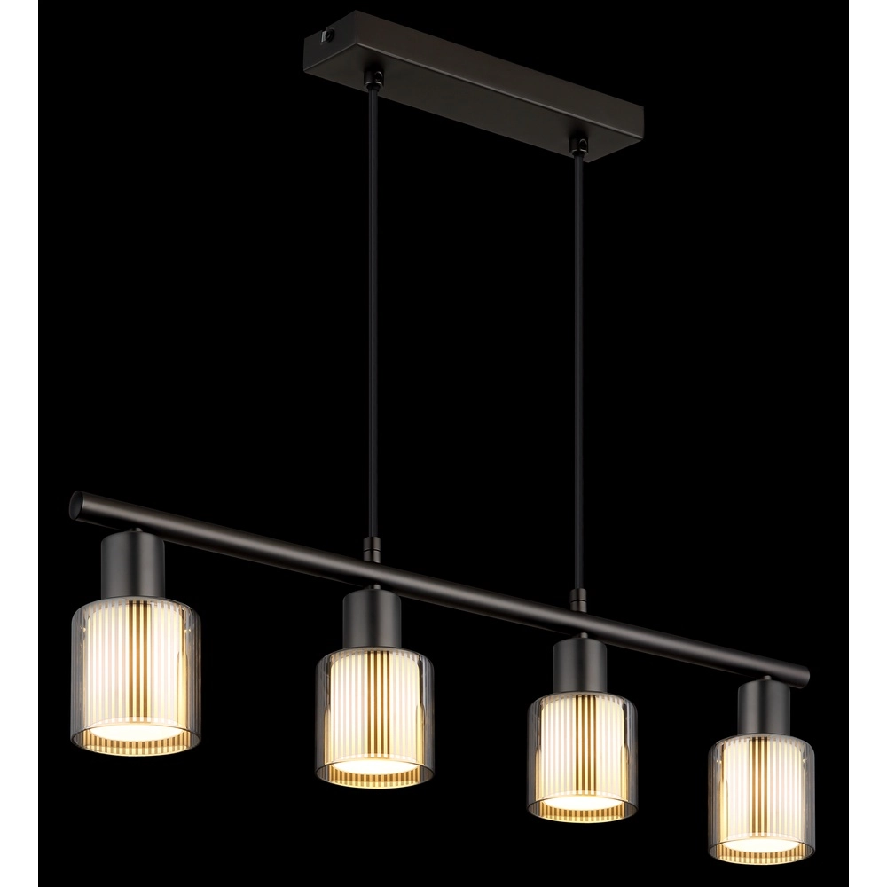 Design pendant lamp Villegas 4-light gunmetal Globo 9007371572953