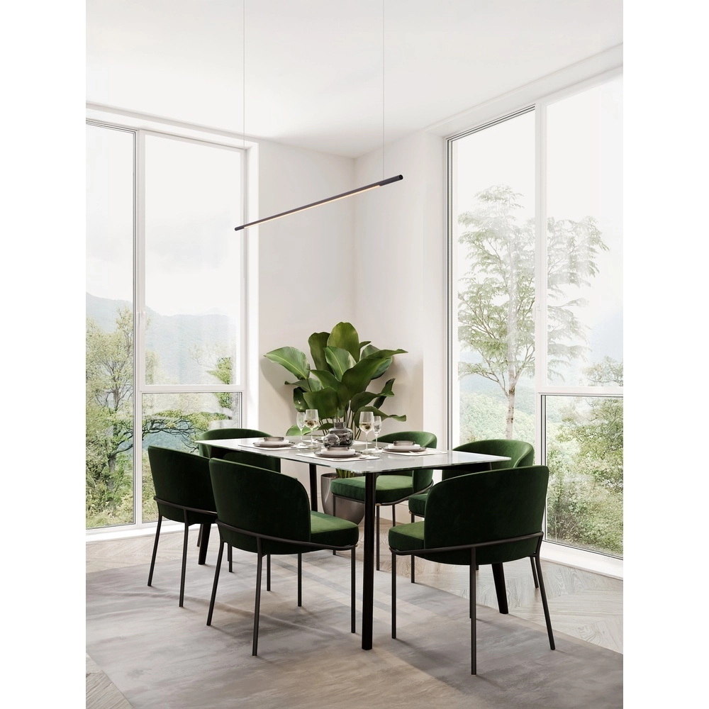 Sleek pendant lamp Brillia black 120cm Lyora 5212017473776