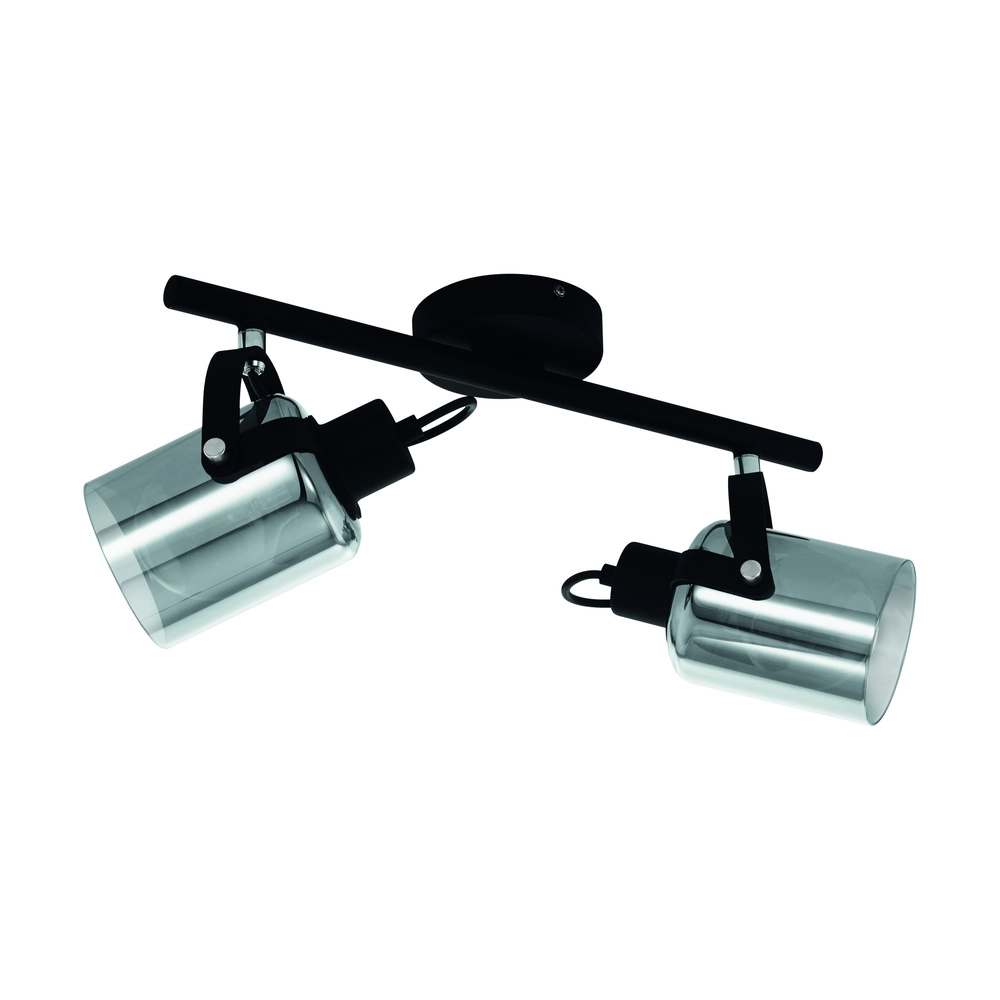 Ceiling lamp Berregas 2-light black with chrome