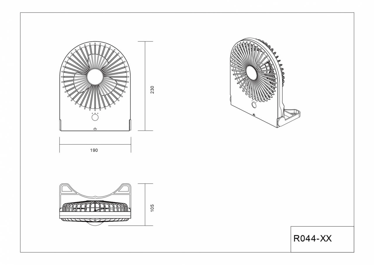 Table fan Breezy white Trio 4017807564464