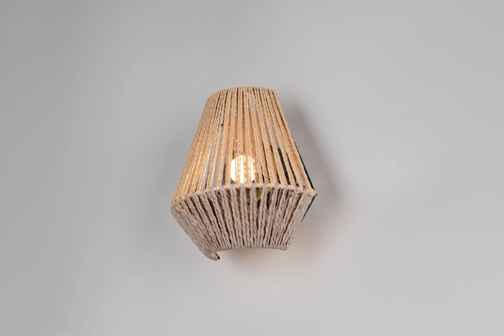 Rattan wall lamp Lira Rechargeable