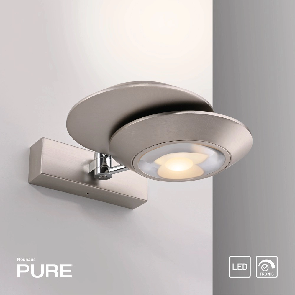 2L led wall light Pure Oculis Diamond grey Paul Neuhaus 4012248397022