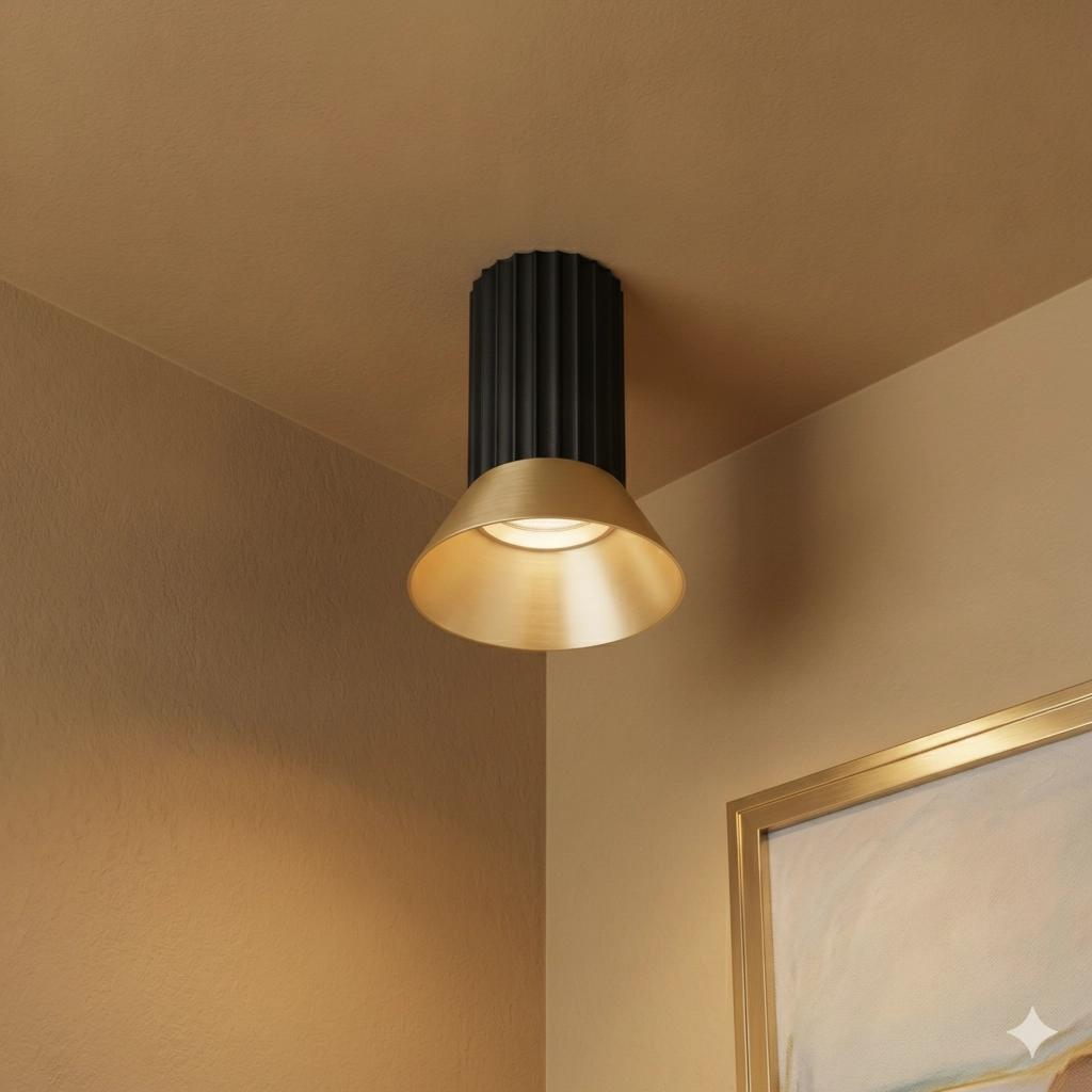 Ceiling spotlight Luvia black with gold