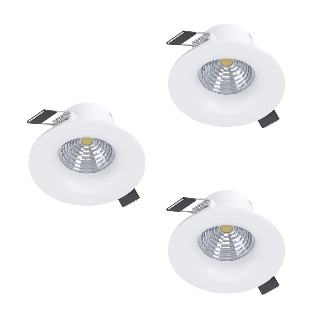 Set of 3 recessed spotlights Saliceto white Ø 8.8cm - 4.8W