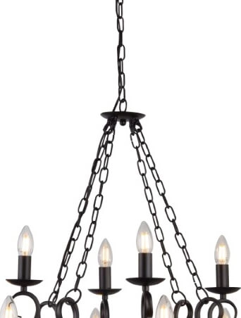 Large antique chandelier Cartwheel Ø 89cm Searchlight 5053423158723