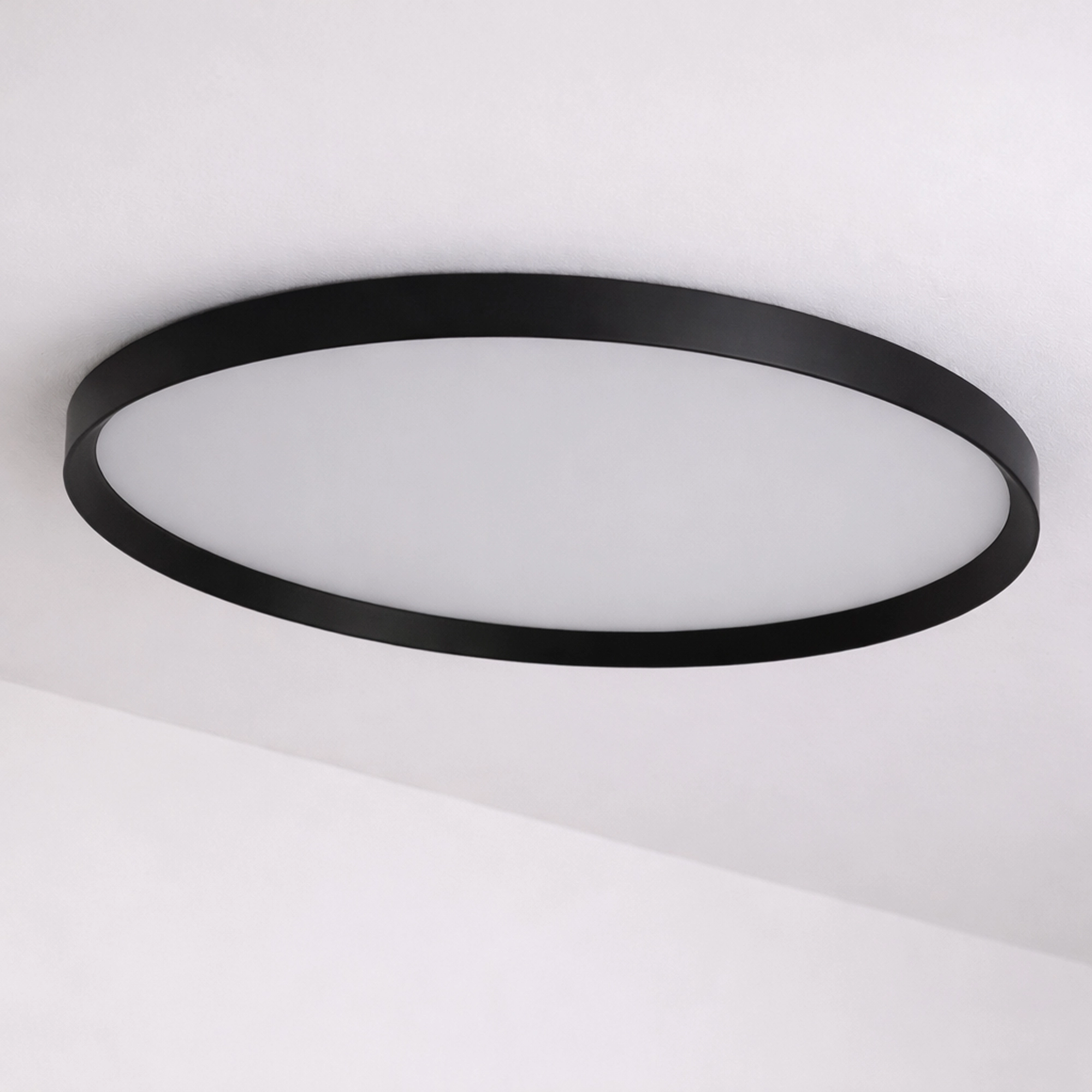 Sleek ceiling light Prisma black Ø 45cm Lyora 5053423315263