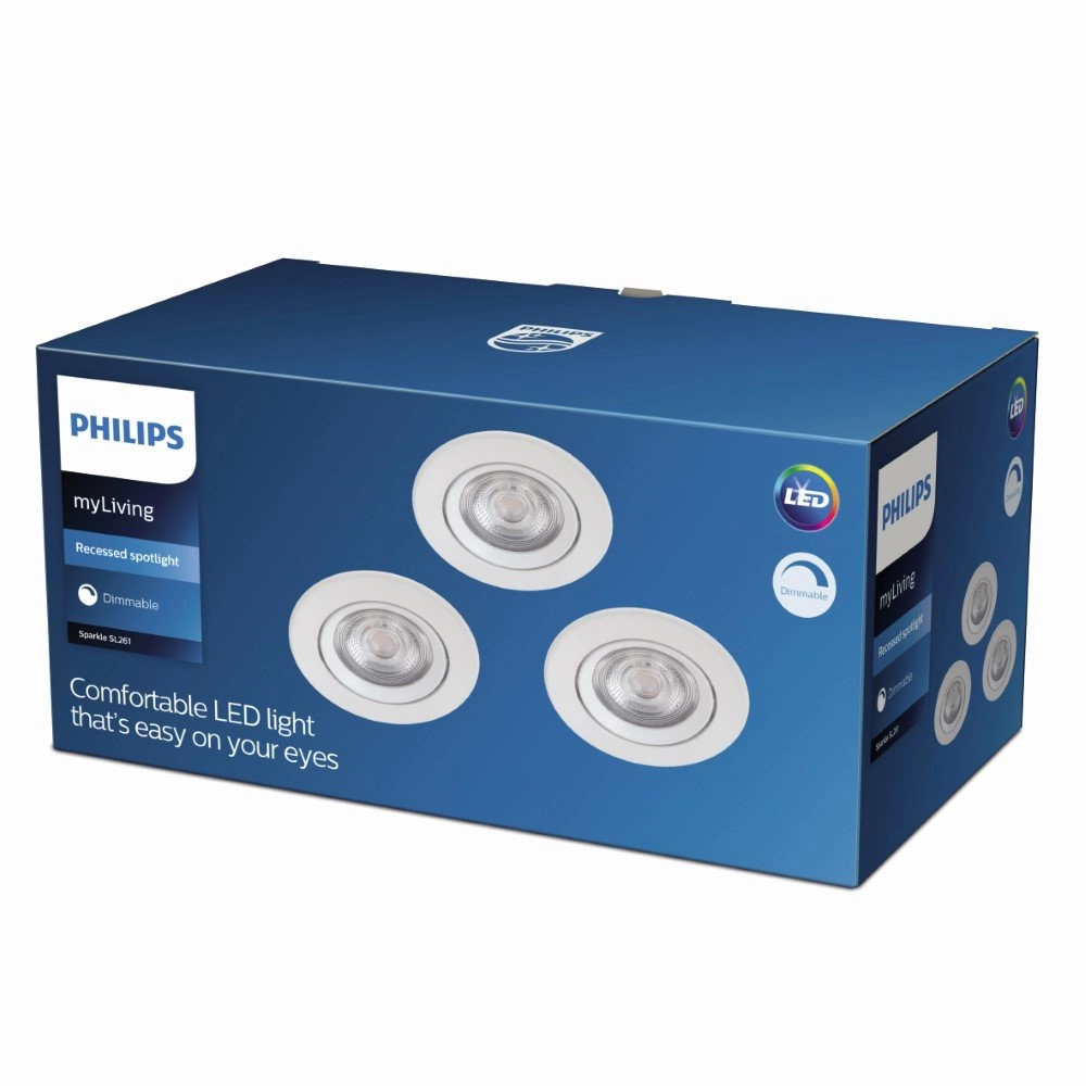 Set of 3 recessed spotlights Sparkle Philips 8718699755867