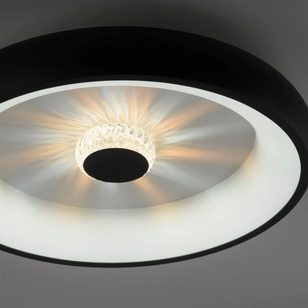 Round ceiling lamp Vertigo black Ø 46,5cm Just Light 4043689994723
