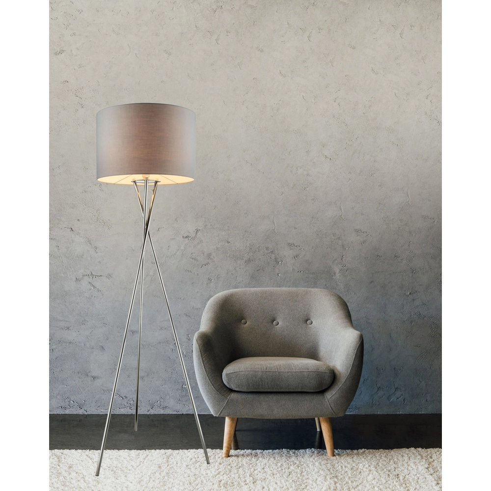 Tripod floor lamp Gustav chrome Globo 9007371328840