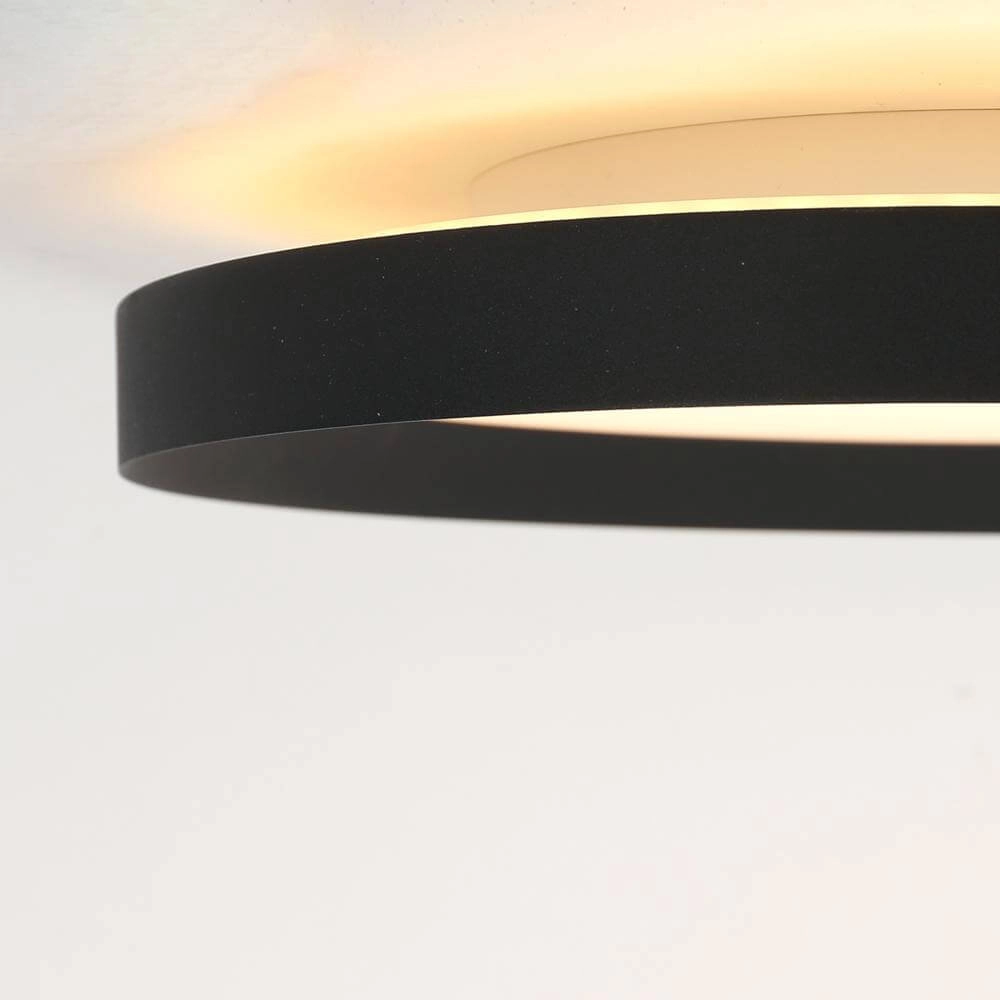 Sleek ceiling lamp Flady black Ø 50cm Steinhauer 8712746171860