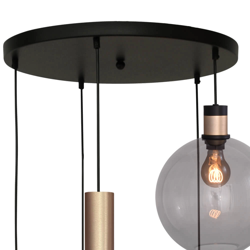 Vide hanging lamp Lazise 2 3x Ø 25cm and 2x GU10 gold Masterlight 8718121303895