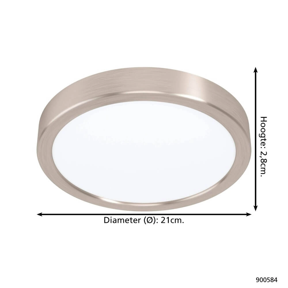 Stainless steel ceiling lamp Fueva 5 Ø 21cm Eglo 9008606244843