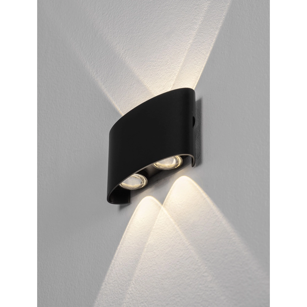 Oval wall lamp Duomo anthracite