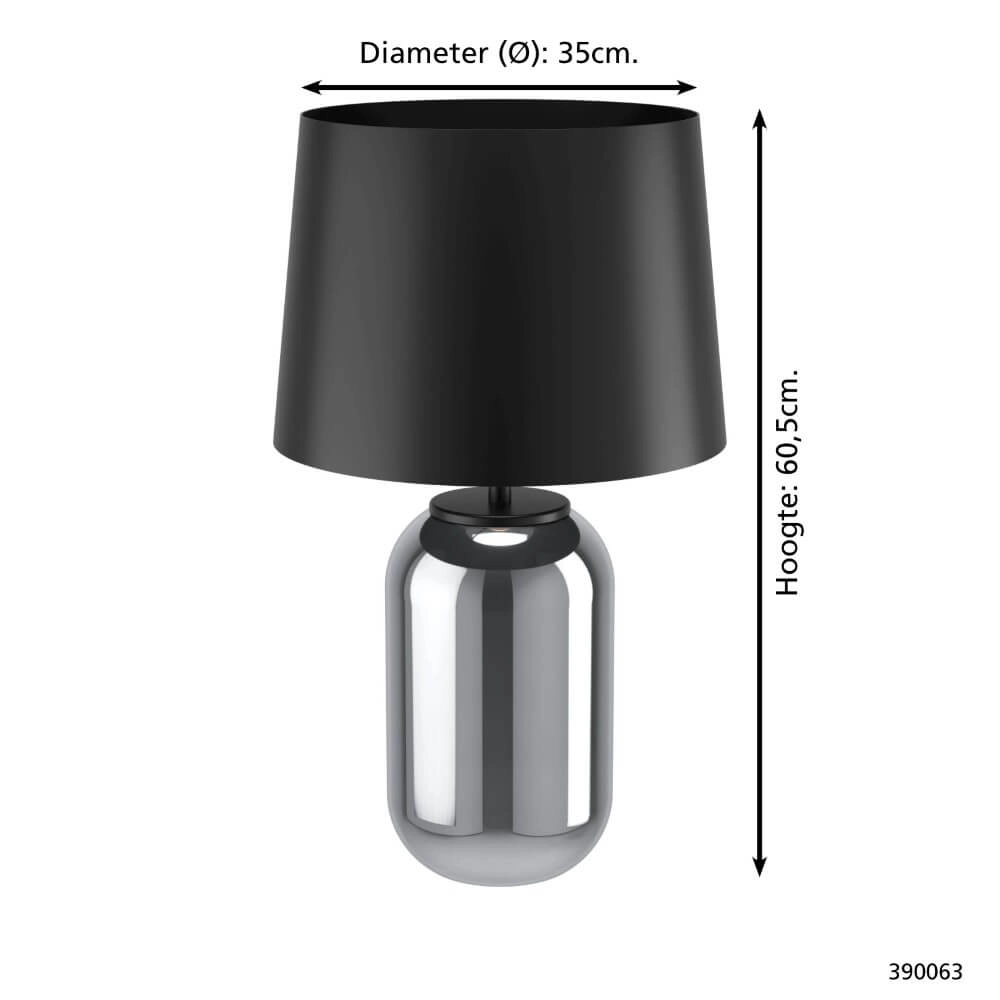 Chic table lamp Cuite with black hood Stars of Light 9008606221240