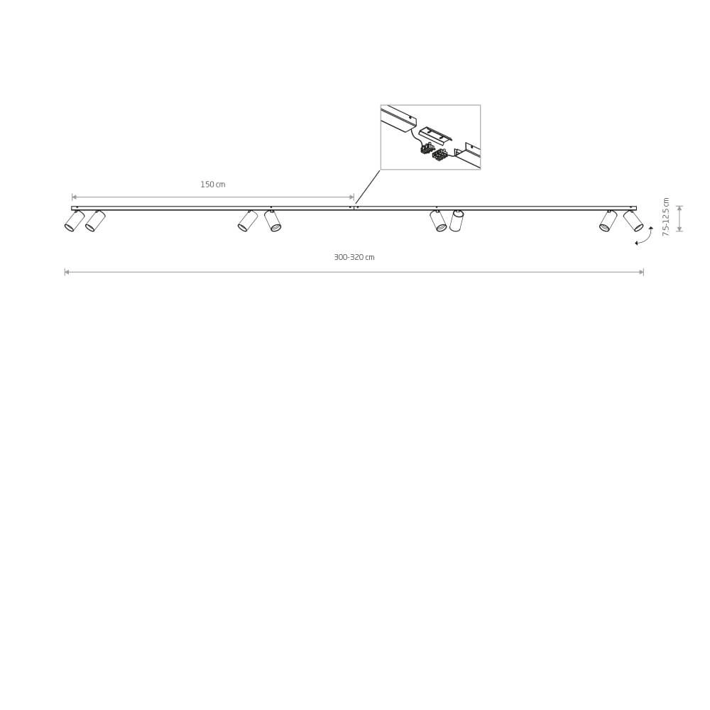 8-spot ceiling spotlight Mono Lyora 5903139769495