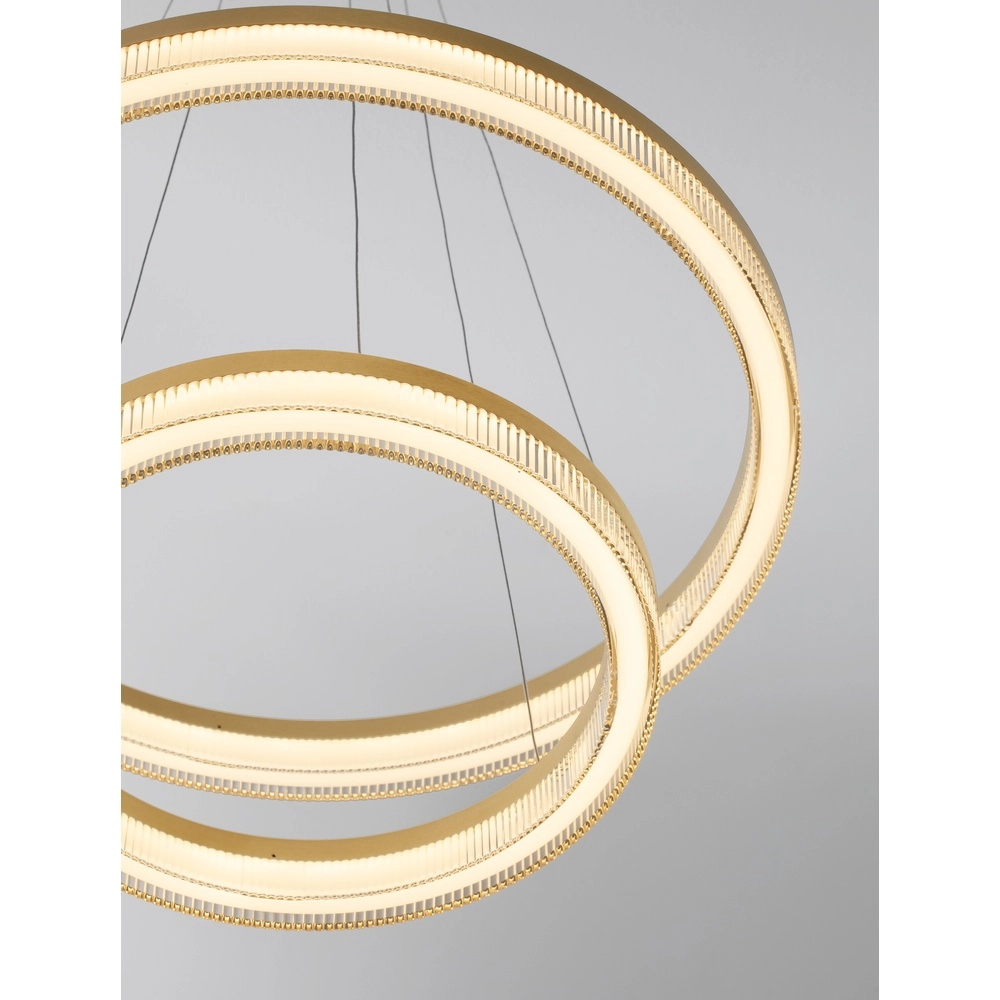 Golden pendant lamp Luana 2-light Lyora 5212017479686